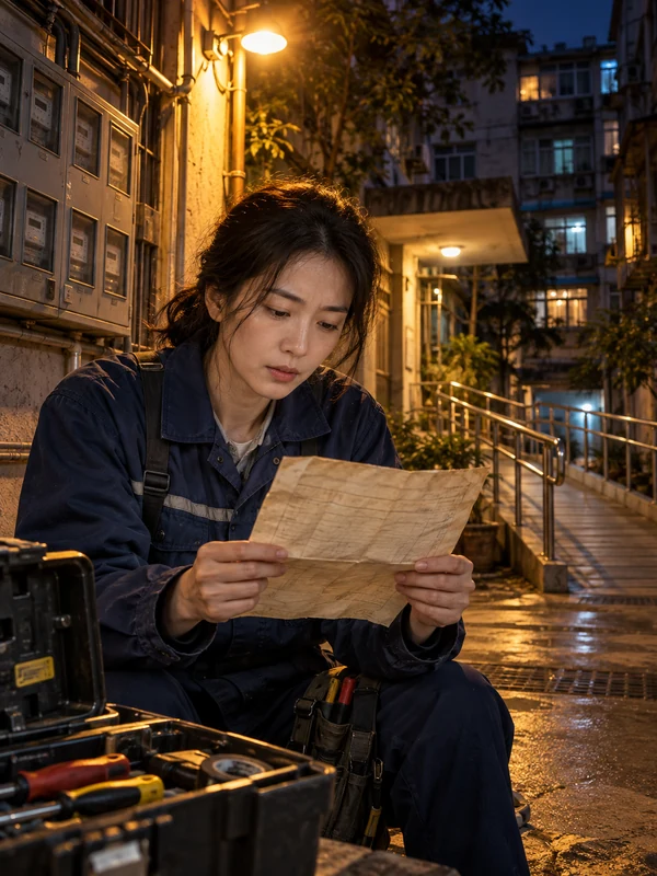 黄果短剧《停电夜的第七盏灯》剧情封面